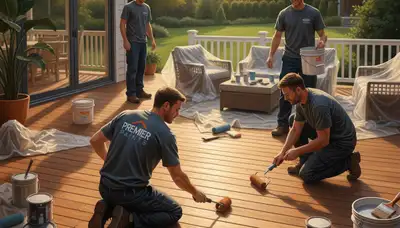 Deck painting in Tulsa, OK by Tulsa Paint Pros for durable sun and moisture protection