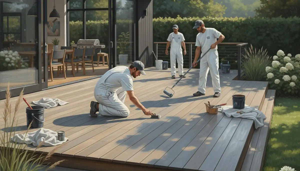 Deck painting service in Tulsa, OK protects wood from sun, humidity, and moisture damage