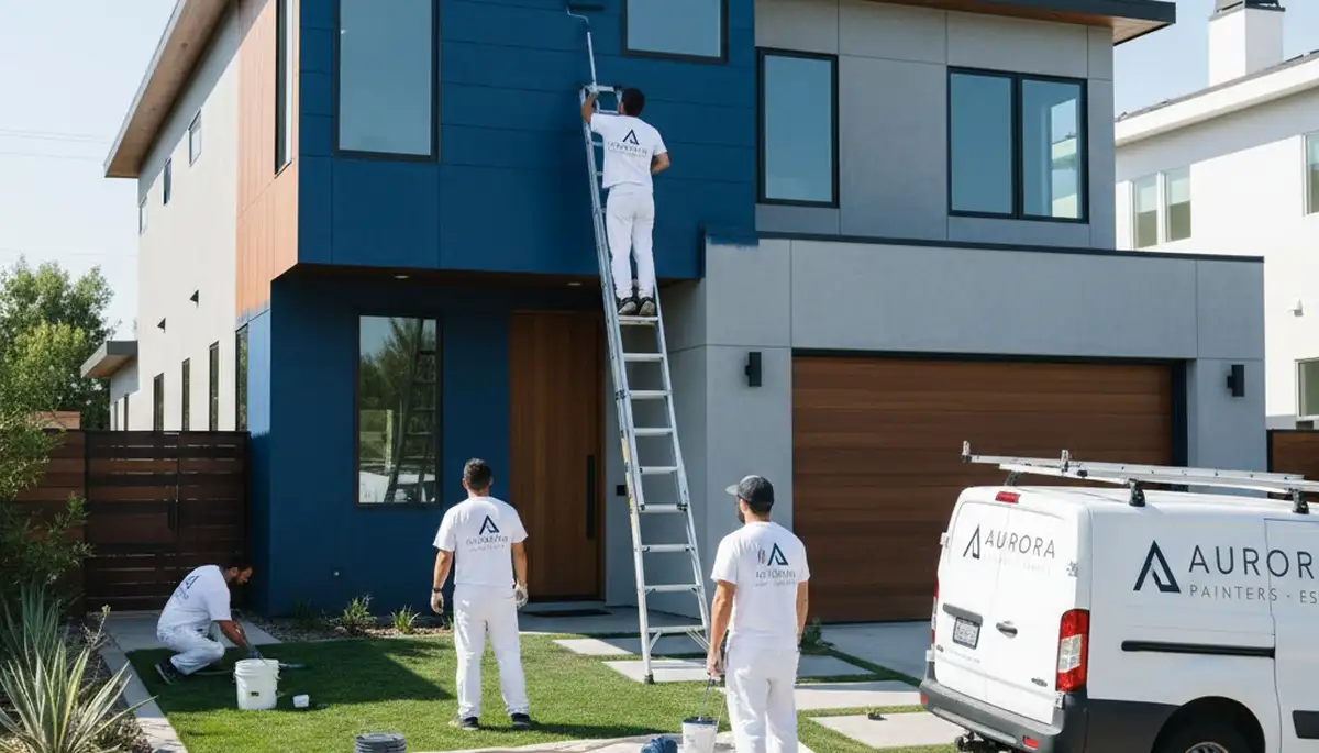 Tulsa Paint Pros painting an exterior house in Tulsa, OK, for weather protection and curb appeal