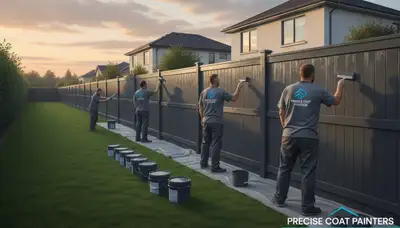 Fence painting service in Tulsa, OK for durable, weather-resistant exterior protection