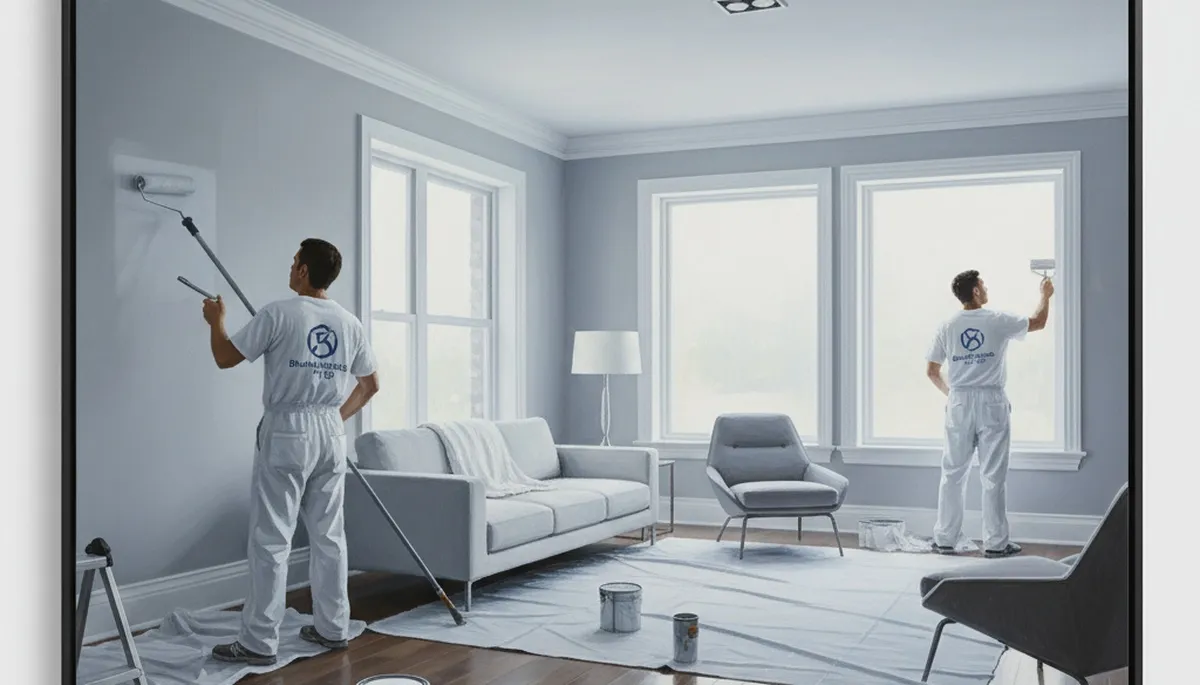 Interior house painting in Tulsa, OK by Tulsa Paint Pros for a professional home interior finish