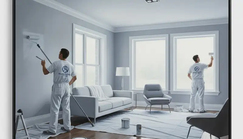 Interior house painting in Tulsa, OK by Tulsa Paint Pros for a professional home interior finish
