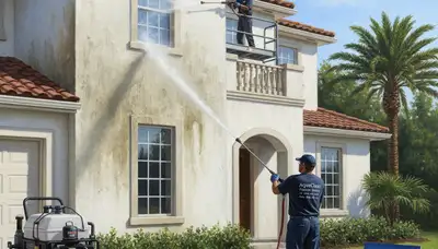Pressure cleaning service in Tulsa, OK by Tulsa Paint Pros for curb appeal restoration