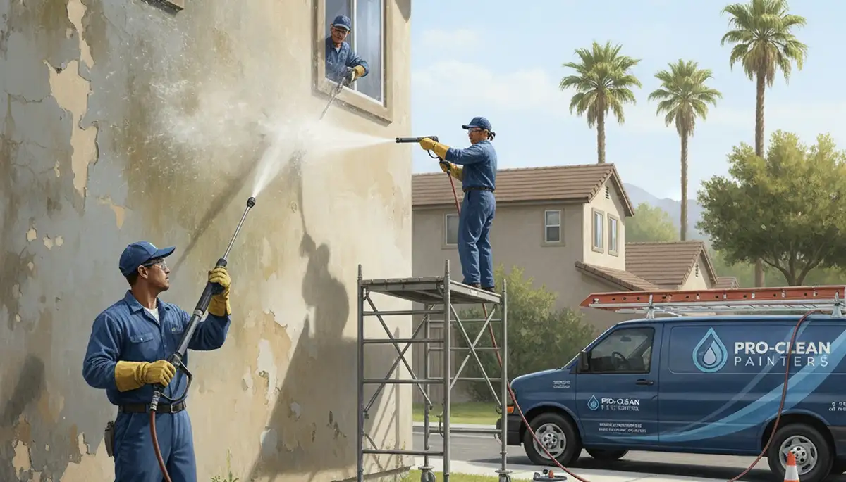 Pressure cleaning service in Tulsa, OK by Tulsa Paint Pros for exterior buildup removal